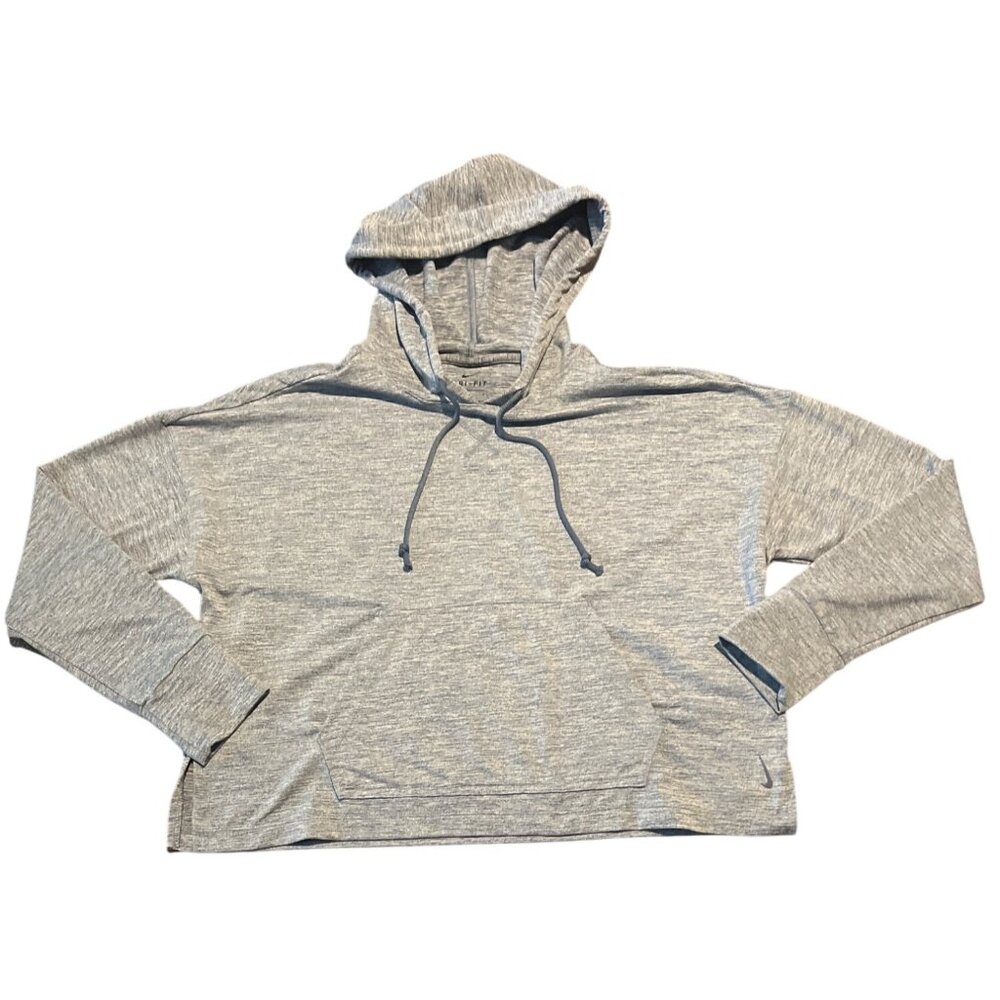 Nike Dri-Fit‎ Blue Gray Hoodie Sweatshirt M Kangaroo Pocket Lightweight